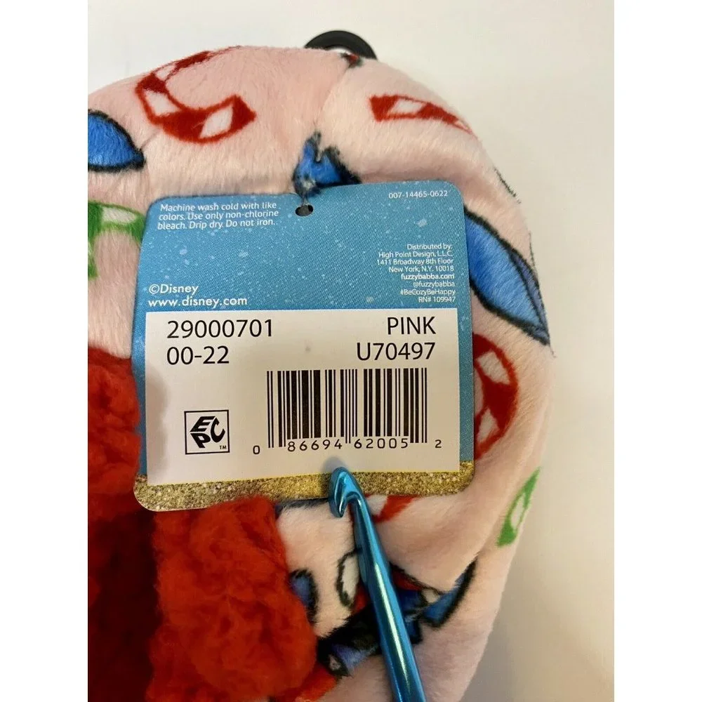 Lilo And Stitch Disney Fuzzy Babba Slipper‎ Socks 7-9.5 Christmas Non slip